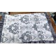 Lenjerie de pat   LUXURY   pentru 2 persoane ,  bumbac premium , model alb gri , cu 4 fete de perna cu volanase -ambalata in cutie eleganta 
