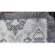 Lenjerie de pat   LUXURY   pentru 2 persoane ,  bumbac premium , model alb gri , cu 4 fete de perna cu volanase -ambalata in cutie eleganta 