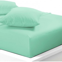 Cearceaf de pat  simplu , fara elastic , 250x240 cm bumbac ranforce , verde deschis 