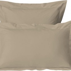 Set 2 fete de perna 50x70 cm bumbac ranforce , Taupe