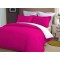 Lenjerie de Pat, Bumbac Ranforce ,  White - Dark Pink , 250 x 240 , 50X70, 220X200, 4 piese