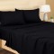 Lenjerie de Pat, Bumbac Ranforce , 2 persoane, 250 x 240 , 50X70, 220X200, 4 piese ,  negru uni 