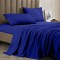 Cearceaf de pat  simplu , fara elastic , 250x240 cm bumbac ranforce , albastru regal 