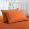 Cearceaf de pat  simplu , fara elastic , 250x240 cm bumbac ranforce , orange aprins 