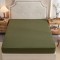Cearceaf de pat cu elastic la saltea,  280 x 280 cm bumbac ranforce,  verde kaki