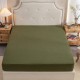 Cearceaf de pat cu elastic la saltea,  280 x 280 cm bumbac ranforce,  verde kaki