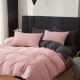 Lenjerie de Pat, Bumbac Ranforce , Roz prafuit - Gri antracit   , 250 x 50X70, 180 X 200, 4 piese