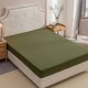 Cearceaf de pat cu elastic la saltea,  280 x 280 cm bumbac ranforce,  verde kaki
