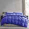 Lenjerie de Pat, Bumbac Ranforce ,   2 persoane, 250 x 240 , 50X70, 180 X 200, 4 piese,  Albastru Regal  - Alb