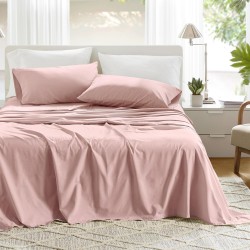 Cearceaf de pat  simplu , fara elastic , 250x240 cm bumbac ranforce , Mauve  Light
