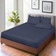 Cearceaf de pat cu elastic la saltea 280 x 280 cm bumbac ranforce bleumarin
