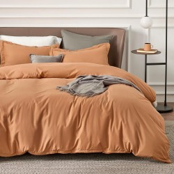 Lenjerie de Pat, Bumbac Ranforce  , 250 x 240 , 50X70, 220 X 200, 4 piese ,  Burnt Orange 