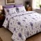 Lenjerie de Pat, Bumbac Ranforce  , 250 x 240 , 50X70,  70 x 70, 40 x 40 ,  220 X 200, 8  piese , Mov cu model lavanda 1