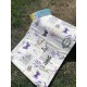 Set 2 paturici din finet,  100 x 100 cm cu model lavanda mov pentru fetite 