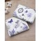 Set 2 paturici din finet,  100 x 100 cm cu model lavanda mov pentru fetite 