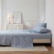 Cearceaf de pat  simplu , fara elastic , 250x240 cm bumbac ranforce , Baby Blue 
