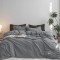 Lenjerie de Pat, Bumbac Ranforce ,   2 persoane, 250 x 240 , 50X70, 180 X 200, 4 piese,  Grey  LIght