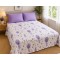 Cearceaf de pat  cu elastic , pentru o saltea de 1 persoana ,    140  x 200 cm , bumbac ranforce,   model  lavanda + 2 fete de perna mov uni