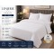Lenjerie de Pat,  Damasc lux ,  2 persoane, 260 x 240 , 50X70, 200  X  200, 4 piese, alb uni  in cutie eleganta de carton  