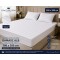 Cearceaf de pat  cu elastic , pentru  saltea de  2  persoane,   280  x 280 cm ,   damasc alb, in cutie de carton eleganta