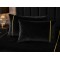 Set 2 fete de perna  decorative 45 x 45 cm , catifea neagra cu accesorii aurii