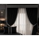 Set 2 fete de perna decorative 45 x 45 cm ,catifea neagra cu accesoriu argintiu