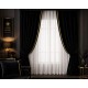 Set 2 fete de perna  decorative 45 x 45 cm , catifea neagra cu accesorii aurii
