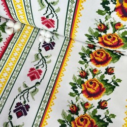 Fata de masa  bumbac impermeabil ,  model   motiv traditional  , 1,60 x 3m   , ideala pentru  10-12 persoane, bumbac 100%, 