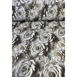 Fata de masa 100% bumbac, teflonata, impermeabila , Imprimeu 5D, 180 x  200  cm , ideala pentru 6- 8  persoane , antimurdarire 