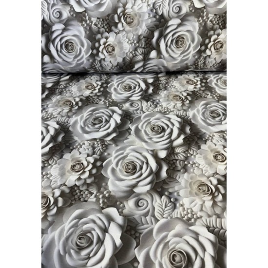Fata de masa 100% bumbac, teflonata, impermeabila 180×300 cm Imprimeu 5D  , ideala pentru  10 - 12 persoane , antimurdarire 