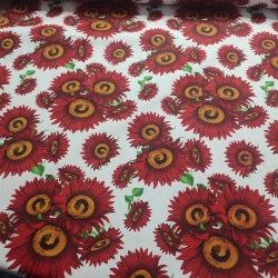 Fata de masa  cu  model   , bumbac impermeabil , 160 x  2 m , ideala pentru   6-8   persoane , antimurdarire 