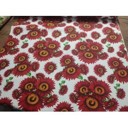 Fata de masa  cu  model   , bumbac impermeabil , 160 x  2 m , ideala pentru   6-8   persoane , antimurdarire 