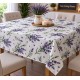 Fata de masa  model  lavanda , bumbac impermeabil , 160 x  200 cm , ideala pentru 6- 8  persoane , antimurdarire 