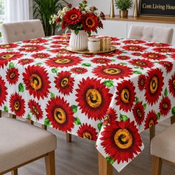 Fata de masa  cu model , bumbac impermeabil , 160 x 160  cm , ideala pentru 4-6 persoane , antimurdarire 
