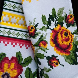 Set  2  prosoape bucatarie 35 x  75  cm , bumbac 100% model traditional