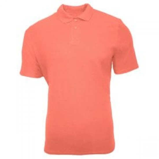 Tricou polo din pique dublu si bumbac premium pentru barbati bright salmon  2XL