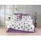 Lenjerie de Pat, Bumbac Ranforce  , 250 x 240 , 50X70,   70 x 70 cm , 220 X 200, 6  piese Mov cu model lavanda 2 
