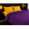 Lenjerie de Pat, Bumbac Ranforce ,   2 persoane, 250 x 240 , 50X70, 180 X 200, 4 piese,  Yellow -Purple