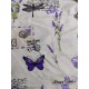 Lenjerie de finet  premium pentru 2  persoane , 250 x 240 cm , 220 x 200 cm , set 2 fete de perna 50 x 70 cm  model fluturasi 