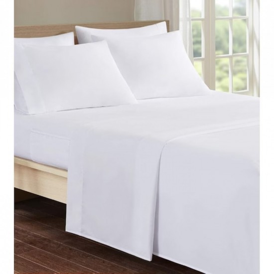 Lenjerie de Pat, Bumbac Ranforce  , 250 x 240 , 50X70,  220 X 200, 4 piese , alb uni
