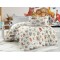 Lenjerie de Pat, Bumbac Ranforce  , 250 x 240 , 50X70,  220 X 200, 4 piese , cu model animale   pentru copii 