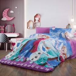 Lenjerie de Pat, Bumbac Ranforce  , 250 x 240 , 50X70,  220 X 200, 4 piese , cu model Elsa