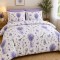 Lenjerie de Pat, Bumbac Ranforce  , 250 x 240 , 50X70,  70 x 50 cm ,  220 X 200, 6 piese Mov cu model lavanda  1