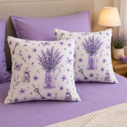 Set 2 fete de perna 90 X 90 cm bumbac ranforce  model Lavanda nr 1