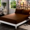 Cearceaf de pat simplu , fara elastic ,  220x220 cm bumbac ranforce,  maro inchis