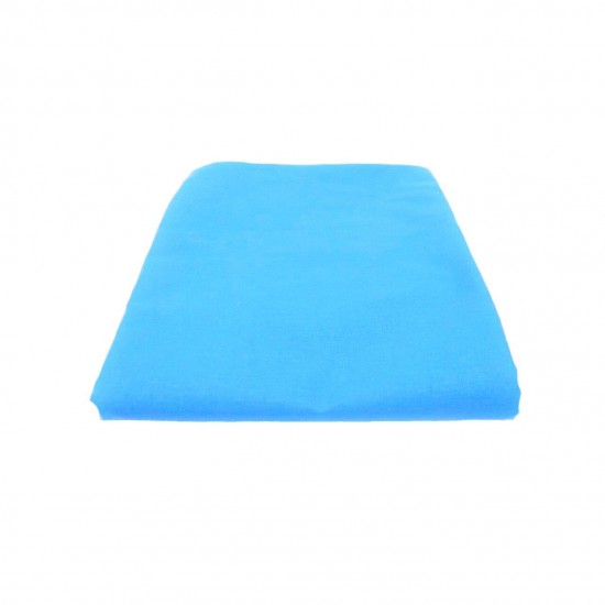 Cearceaf de pat  cu elastic , pentru o saltea de 1 persoana ,   140x240 cm bumbac ranforce,  albastru azur