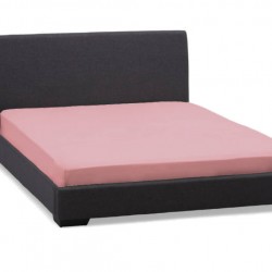 Cearceaf de pat cu elastic din bumbac ranforce 100% , 200x200 cm , roz inchis