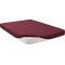 Cearceaf de pat cu elastic din bumbac ranforce 100% 220x220 cm grena