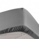 Cearceaf de pat cu elastic din bumbac ranforce 100% , 220x220 cm,  gri deschis