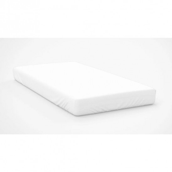 Cearceaf de pat cu elastic,  din bumbac ranforce 100% , 200 x200 cm , alb uni 
